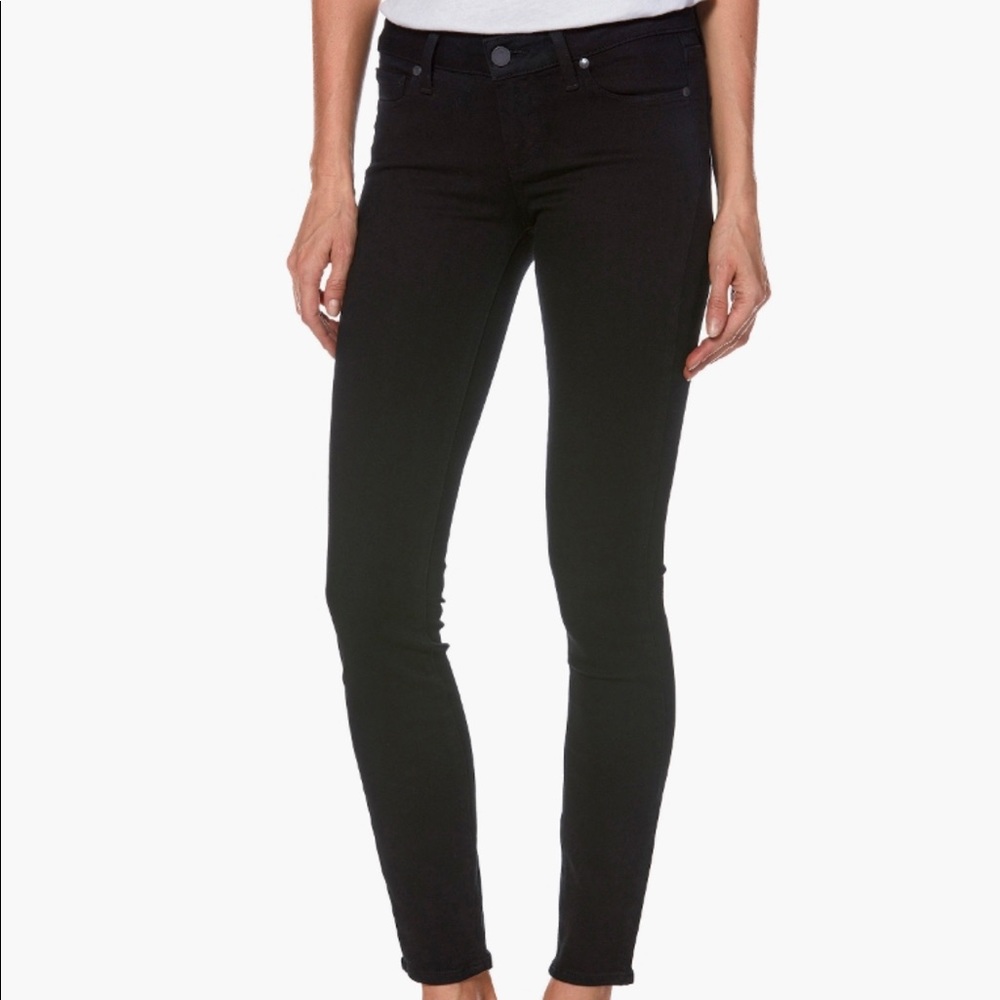 Paige Verdugo Ankle Black Ultra Skinny Jeans - Picture 2 of 8